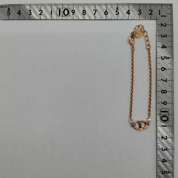 CHRISTIAN DIOR Navy Bracelet Metal Gold - Picture 5 of 6